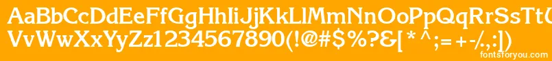 IntuitionsskBold Font – White Fonts on Orange Background