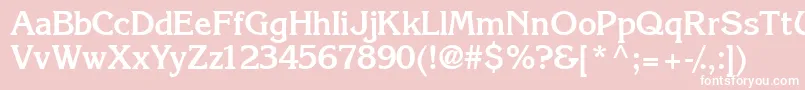 IntuitionsskBold Font – White Fonts on Pink Background