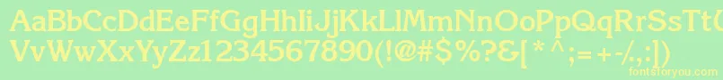 IntuitionsskBold Font – Yellow Fonts on Green Background