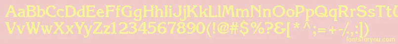 IntuitionsskBold Font – Yellow Fonts on Pink Background