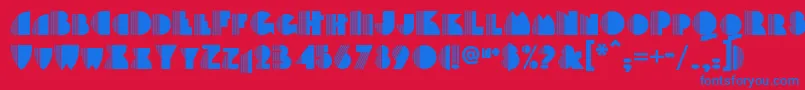 Backstagepassnf Font – Blue Fonts on Red Background