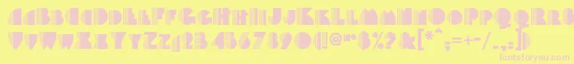 Backstagepassnf Font – Pink Fonts on Yellow Background