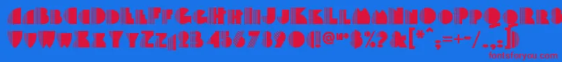 Backstagepassnf Font – Red Fonts on Blue Background