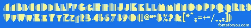 Backstagepassnf Font – Yellow Fonts on Blue Background