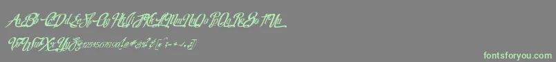 RealprizesVeryitalic Font – Green Fonts on Gray Background