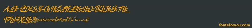 RealprizesVeryitalic Font – Orange Fonts on Black Background