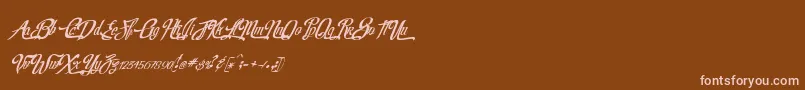RealprizesVeryitalic Font – Pink Fonts on Brown Background