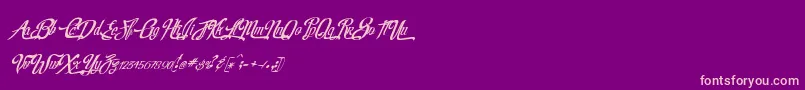 RealprizesVeryitalic Font – Pink Fonts on Purple Background