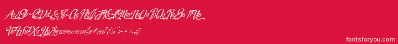 RealprizesVeryitalic Font – Pink Fonts on Red Background