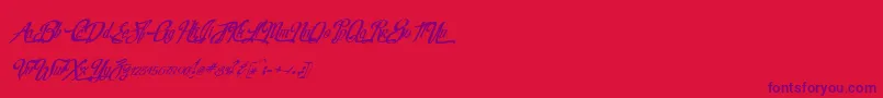 RealprizesVeryitalic Font – Purple Fonts on Red Background