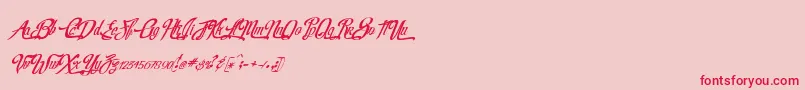 RealprizesVeryitalic-Schriftart – Rote Schriften auf rosa Hintergrund