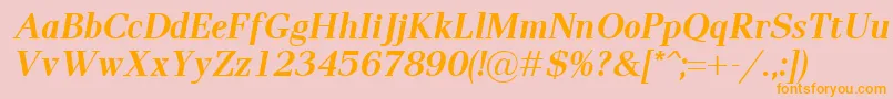 PaxBolditalic Font – Orange Fonts on Pink Background