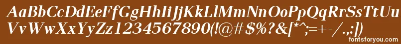 Weitere Informationen zur PaxBolditalic-Schriftart PaxBolditalic-Schriftart – Weiße Schriften auf braunem Hintergrund