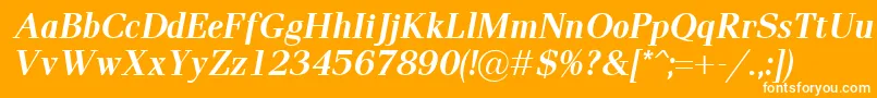 PaxBolditalic Font – White Fonts on Orange Background