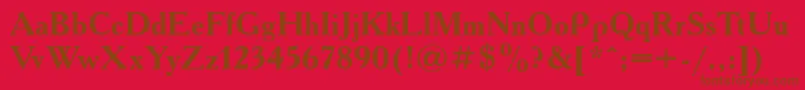 AcademycttBold Font – Brown Fonts on Red Background