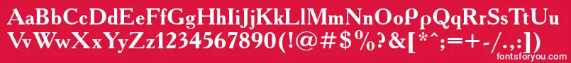 AcademycttBold Font – White Fonts on Red Background