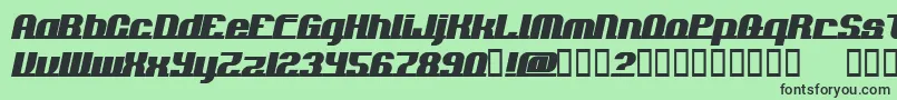 Czcionka Addln – czarne czcionki na zielonym tle