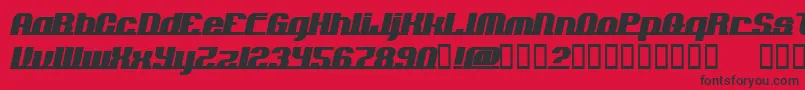 Czcionka Addln – czarne czcionki na czerwonym tle