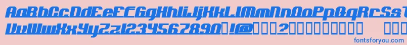 Addln Font – Blue Fonts on Pink Background