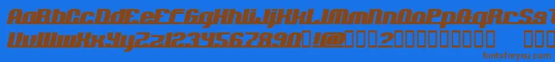 Czcionka Addln – brązowe czcionki na niebieskim tle