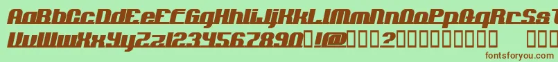 Fonte Addln – fontes marrons em um fundo verde
