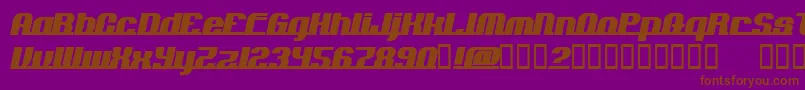 Addln-Schriftart – Braune Schriften auf violettem Hintergrund