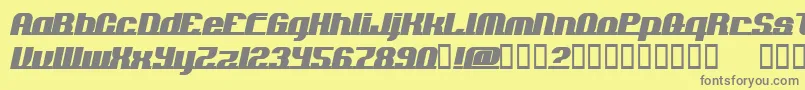 フォントAddln – 黄色の背景に灰色の文字