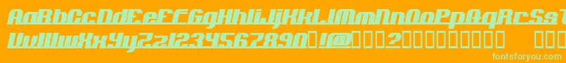 Addln Font – Green Fonts on Orange Background