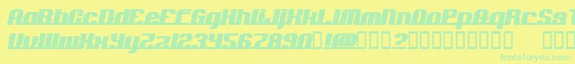 Addln Font – Green Fonts on Yellow Background