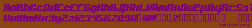 Czcionka Addln – fioletowe czcionki na brązowym tle