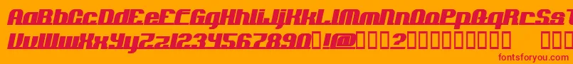 Addln-Schriftart – Rote Schriften auf orangefarbenem Hintergrund