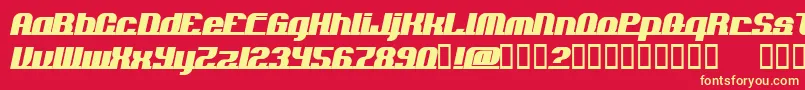 Addln Font – Yellow Fonts on Red Background