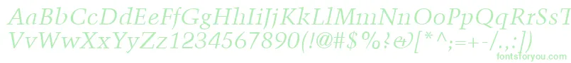 TrumpMediaevalLtItalic Font – Green Fonts on White Background