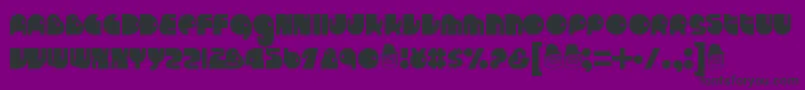 Runtron1-fontti – mustat fontit violetilla taustalla