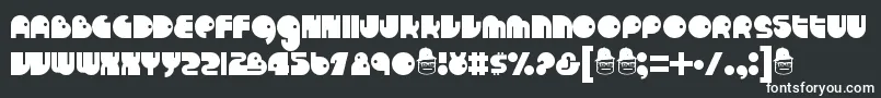 Шрифт Runtron1 – белые шрифты на чёрном фоне