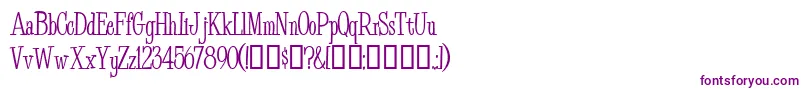 Budem-fontti – violetit fontit valkoisella taustalla