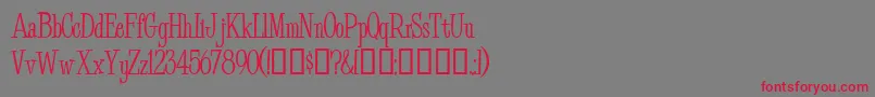 Budem Font – Red Fonts on Gray Background
