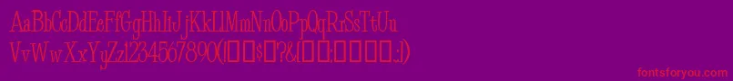 Budem Font – Red Fonts on Purple Background