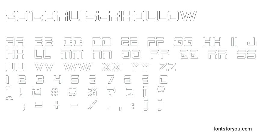 Schriftart 2015CruiserHollow – Alphabet, Zahlen, spezielle Symbole