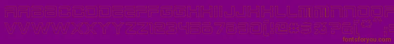 2015CruiserHollow Font – Brown Fonts on Purple Background