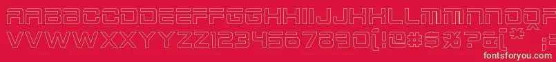 2015CruiserHollow Font – Green Fonts on Red Background