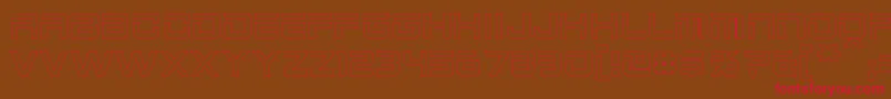2015CruiserHollow Font – Red Fonts on Brown Background