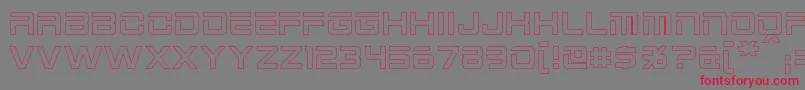 2015CruiserHollow-Schriftart – Rote Schriften auf grauem Hintergrund