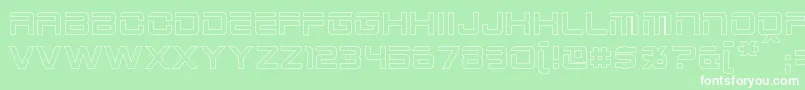 2015CruiserHollow Font – White Fonts on Green Background