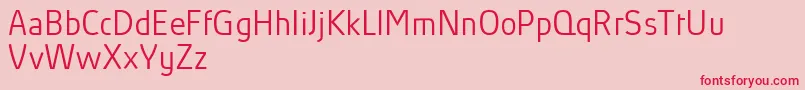 AbsolutProLightReduced Font – Red Fonts on Pink Background