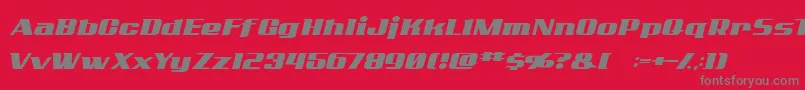フォントAddcityboyNormal – 赤い背景に灰色の文字