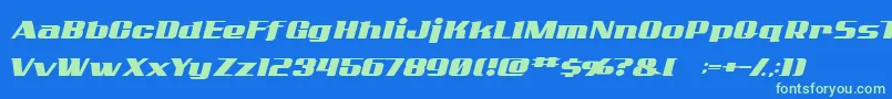 AddcityboyNormal Font – Green Fonts on Blue Background