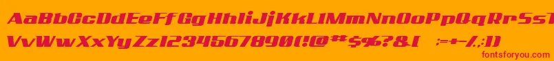 AddcityboyNormal Font – Red Fonts on Orange Background
