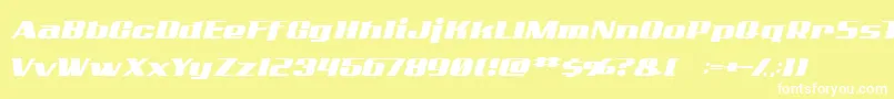 Шрифт AddcityboyNormal – белые шрифты на жёлтом фоне