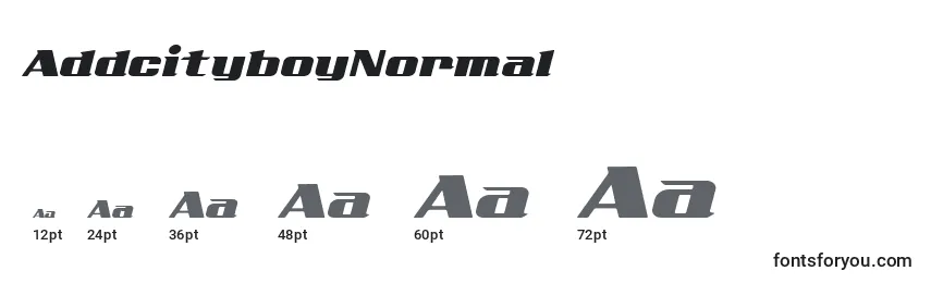 AddcityboyNormal Font Sizes